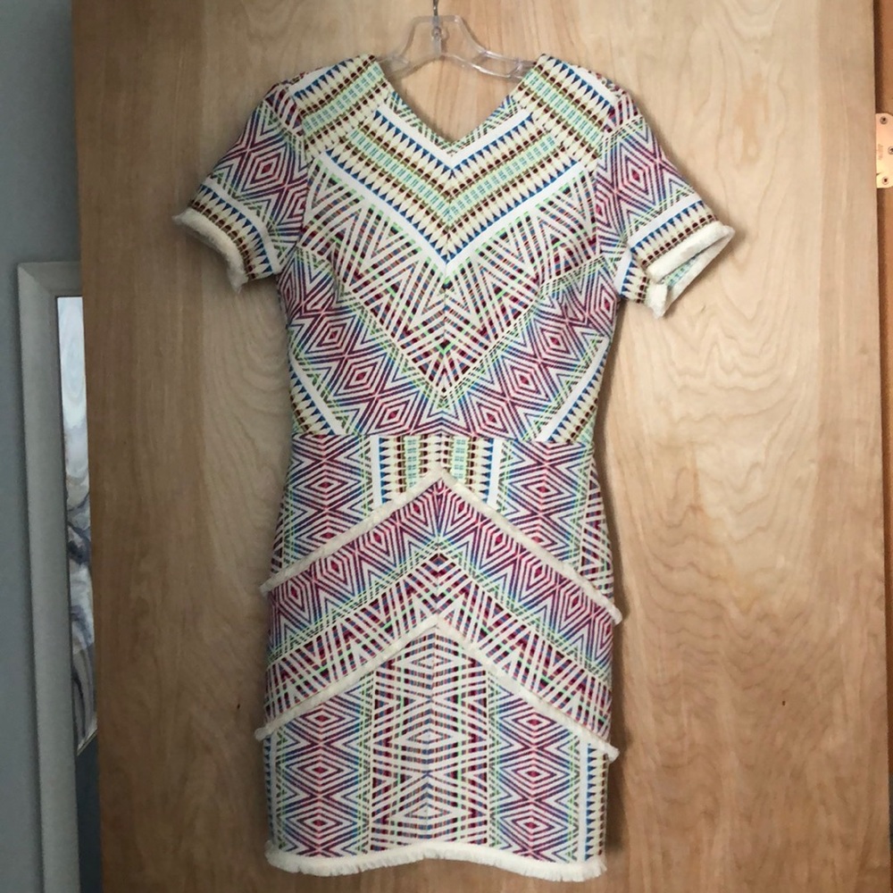 NWT Adelyn Rae Jaylene Jacquard Dress M MULTICOLOR